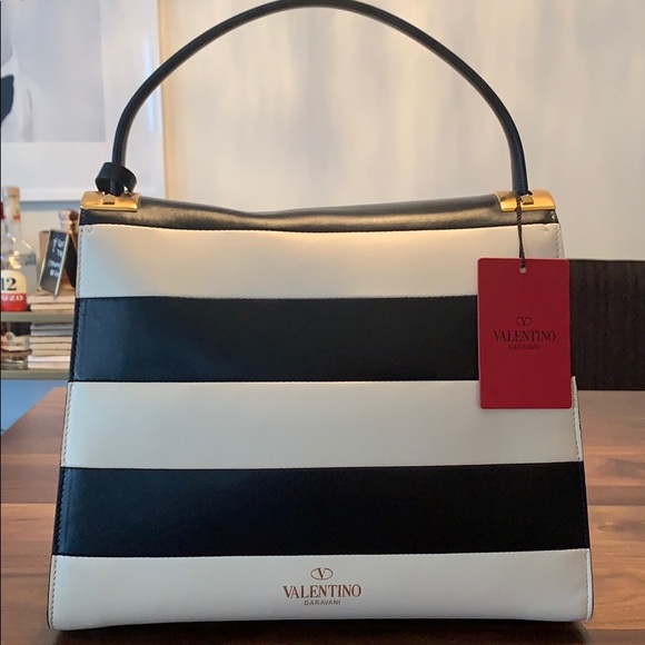 Valentino Rockstud Single Handle Leather Tote - Picture 2 of 13